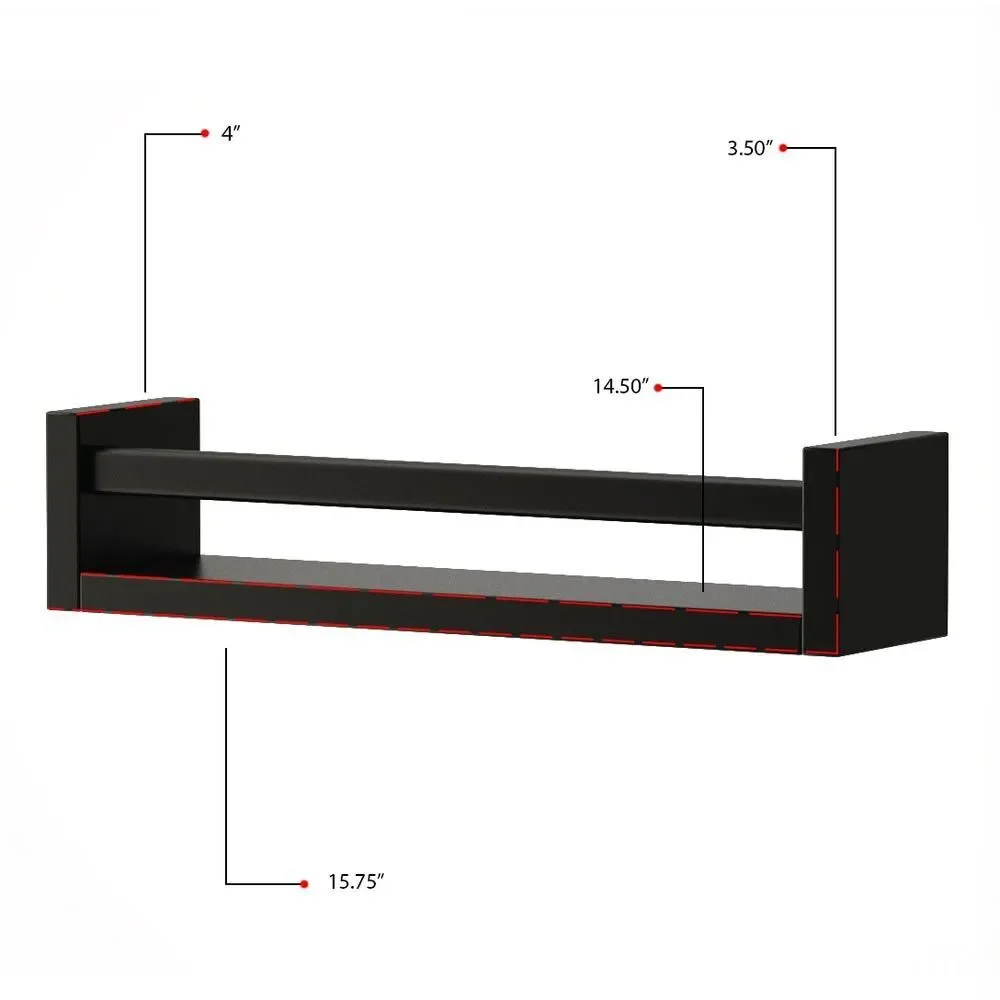 Shelves Wallniture Utah Wall Mount Kids Bookshelf Nursery Floating 2 Set Black
